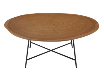 ALBURNI - Round wood veneer coffee table by Ligne Roset - view 2